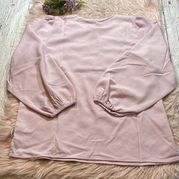 NWT J. Crew Puff-sleeve satin-back crepe top in Lavender sz MT - Picture 11 of 11